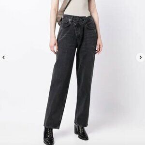 AGOLDE Criss Cross Straight Leg Jean Sz 25 Black